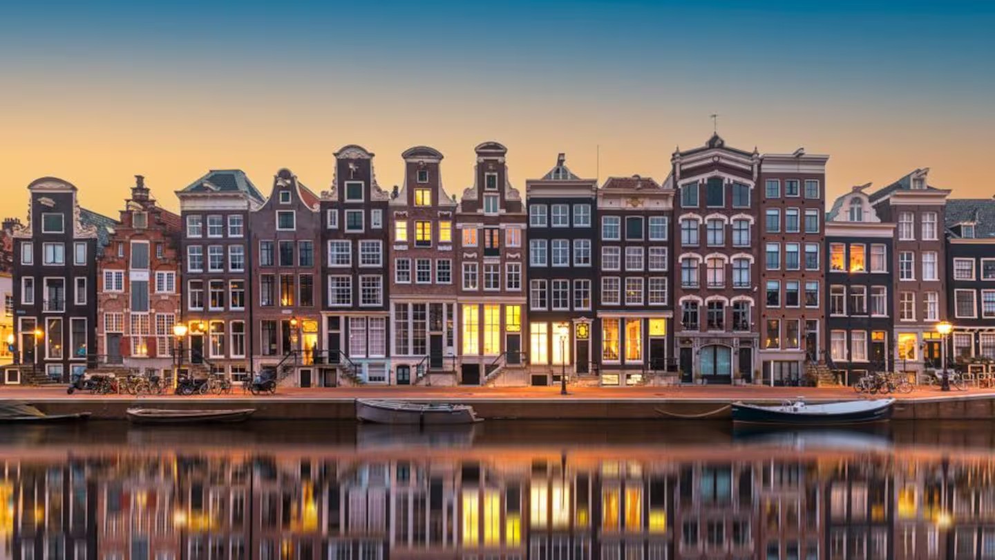 Houses in Amsterdam, the Dutch city which is celebrating 750 years. Photo / Getty Images