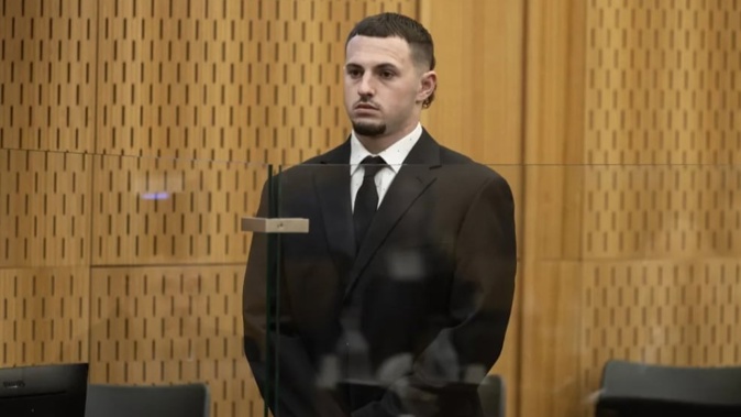 Bailey Messervy, 20, appears for his trial at the Christchurch High Court. Photo / Pool / Iain McGregor