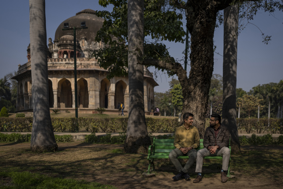 Indian gay couples Utkarsh Saxena, left, and Ananya Kotia, chat in a public park in New Delhi, India, Jan. 18, 2023. The gay couples, now fifteen years into their relationship, have set out for a bigger challenge and filed a petition to India’s Supreme Court that seeks the legalization of same-sex marriage. Photo / AP