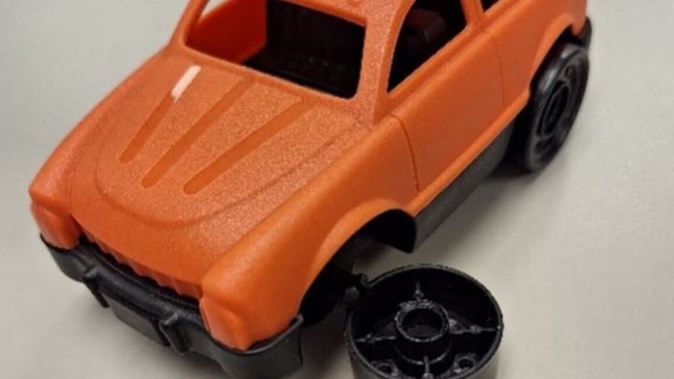 Gisborne wholesaler Allen Trading Company has been fined for selling toy cars, like the one pictured here, which were found to be a choke hazard to young children because the wheels could easily come off. Photo / Commerce Commission