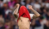 Arsenal defender Gabriel laments his missed penalty in the shoot out. Photo / Getty Images