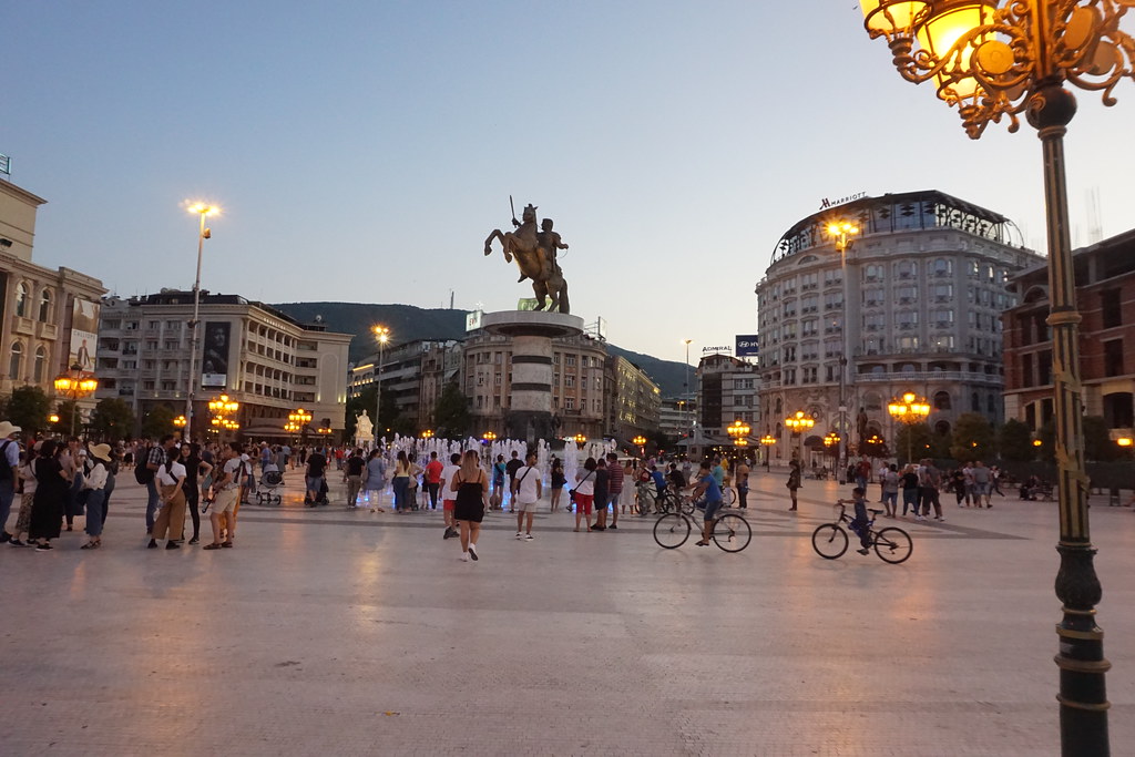 Macedonia Square at twilight. Photo / Supplied