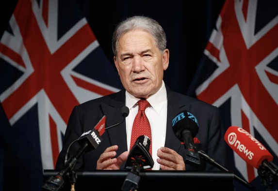 NZ First leader Winston Peters during his State-of-the-Nation speech in Palmerston North. Photo / Mark Mitchell