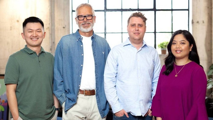 Kami founders Hengjie Wang, Bob Drummond, Jordan Thoms and Alliv Samson (L-R). (Photo / NZ Herald)