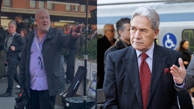 Train station heckler 'apologetic' and upset after swearing at Winston Peters