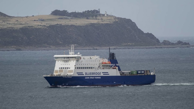 The Bluebridge Cook Strait ferry Straitsman sailing into Wellington Harbour. Photo / Mark Mitchell