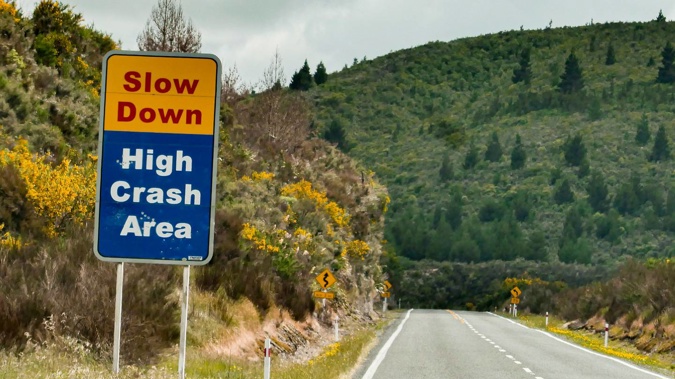Warnings on one of the more dangerous stages near Tarawera. (Photo / Warren Buckland)