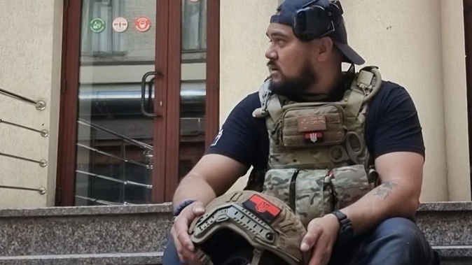 Kane Te Tai pictured in Ukraine. Photo / Supplied