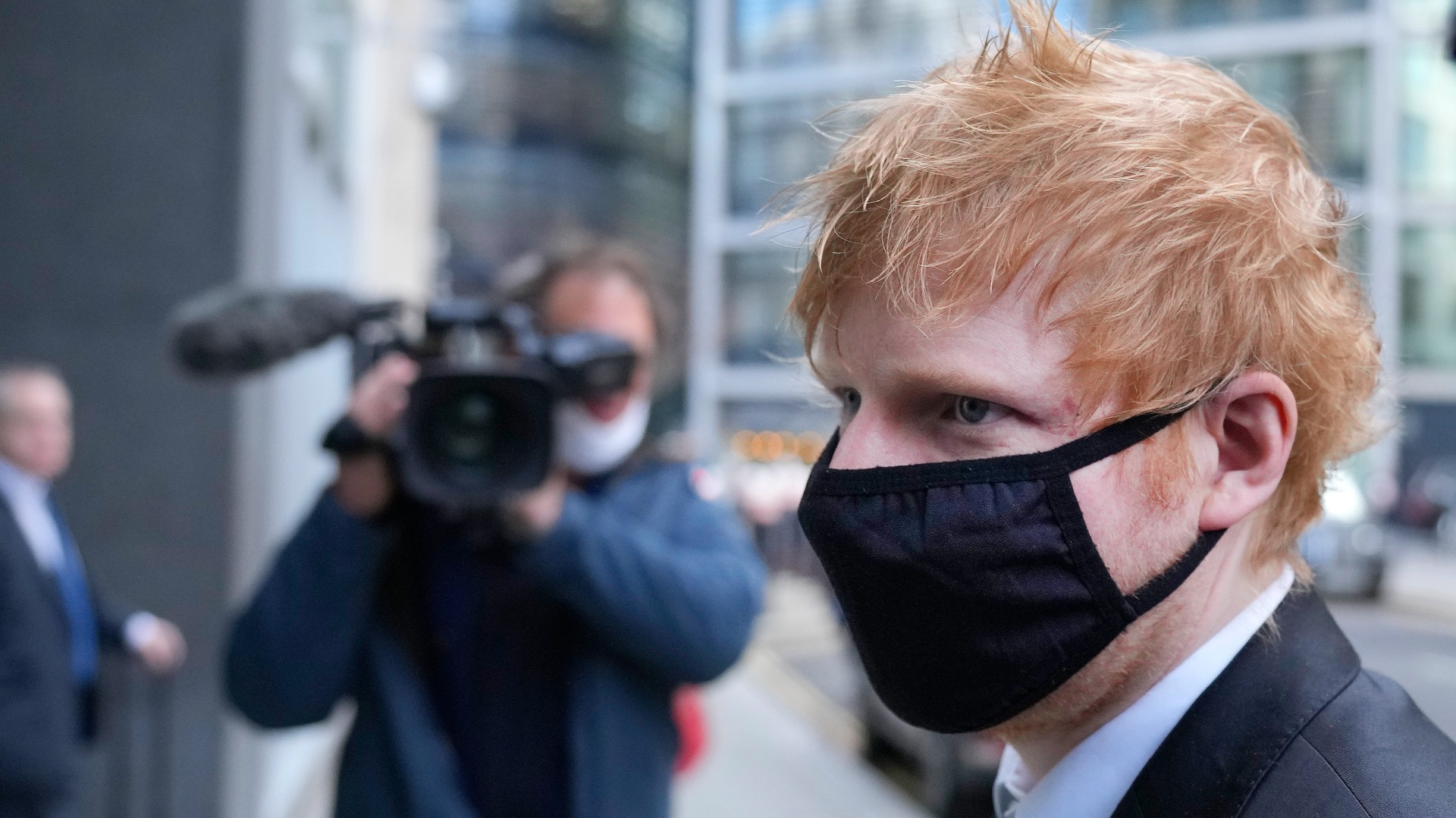 Musician Ed Sheeran arrives at the Rolls Building, High Court in central London, on March 15, 2022. Grammy Award-winning songwriter Ed Sheeran has won Wednesday, April 6, 2022, a U.K. copyright battle over the 2017 hit “Shape of You.’’ (Photo / AP)