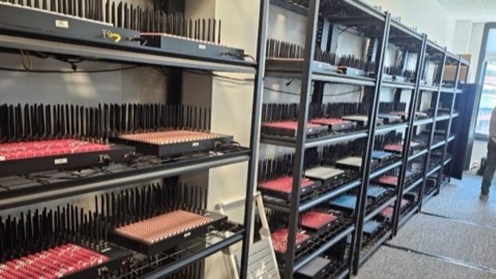 Over the past few weeks, the U.S. Secret Service discovered more than 100,000 SIM cards and 300 SIM servers across locations in the New York tristate area, dismantling a network of electronic devices capable of shutting down cellphone services and carrying out other telecommunications-related threats aimed at U.S. officials. (Photo by US Secret Service via Getty Images)
