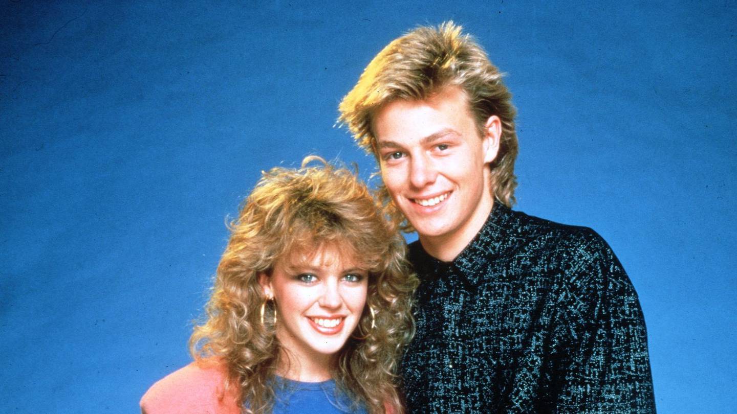 Kylie Minogue and Jason Donovan in Neighbours.