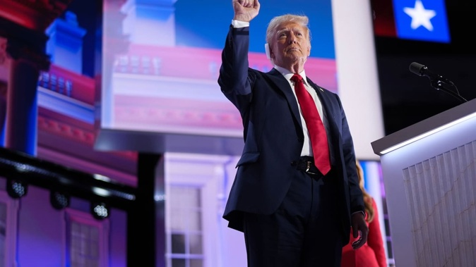 Donald Trump believes it will be easier to beat Kamala Harris than Joe Biden. Photo / Getty