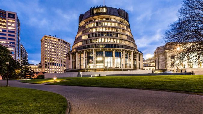 The Beehive, the Executive Wing of New Zealand Parliament Buildings in Wellington. Photo / 123RF
