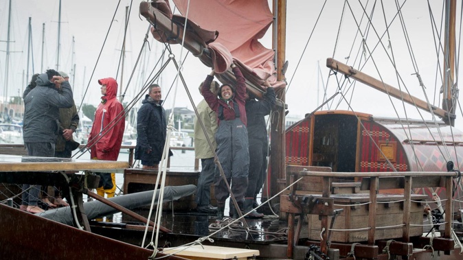 Lead navigator Piripi Smith and the crew of Te Matau a Maui have been hit with another incident of vandalism ahead of Anzac commemorations. Photo / Warren Buckland
