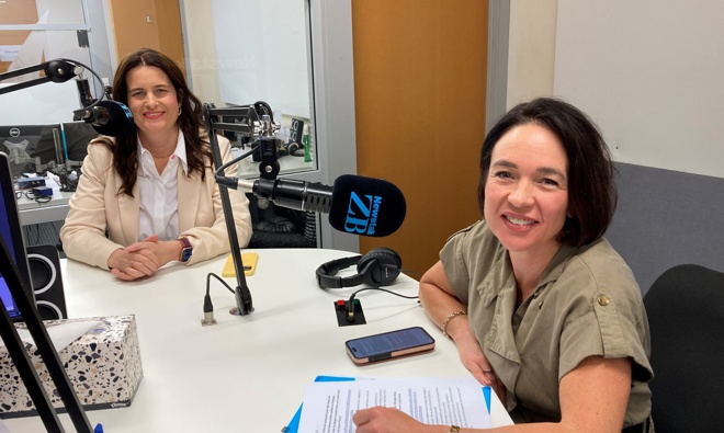 National Party Deputy Leader Nicola Willis and Labour MP for the Hutt South and Police Minister Ginny Andersen. Image / Newstalk ZB