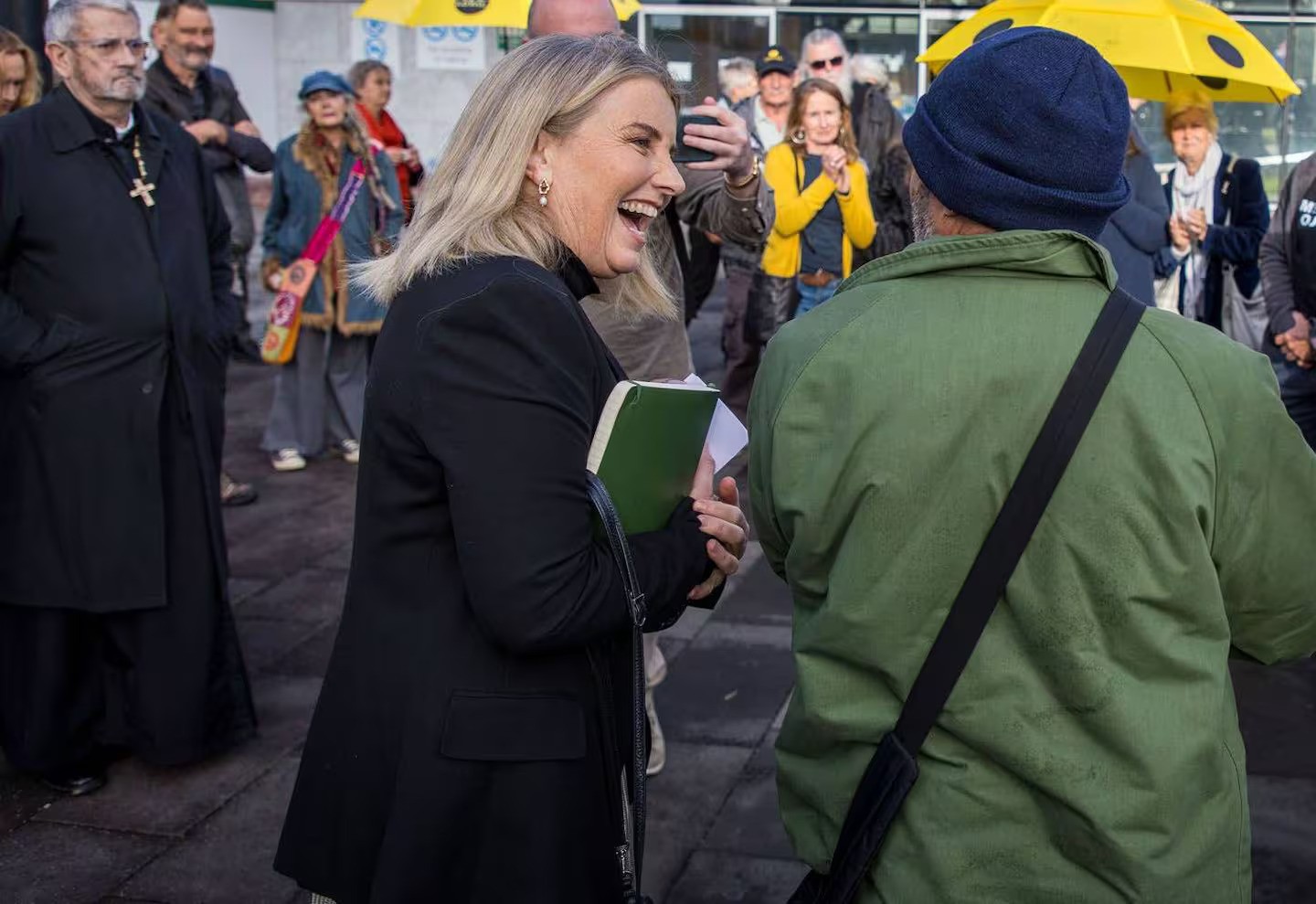 Liz Gunn arrives at Manukau District Court in May for the first day of her trial. Photo / Michael Craig