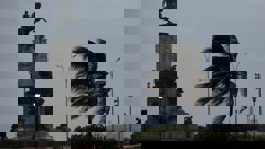 Howling wind blows at the Antonio Maceo Monument along the malecon sea wall during the passing of Hurricane Ian in Havana. Photo / Ismael Francisco, AP