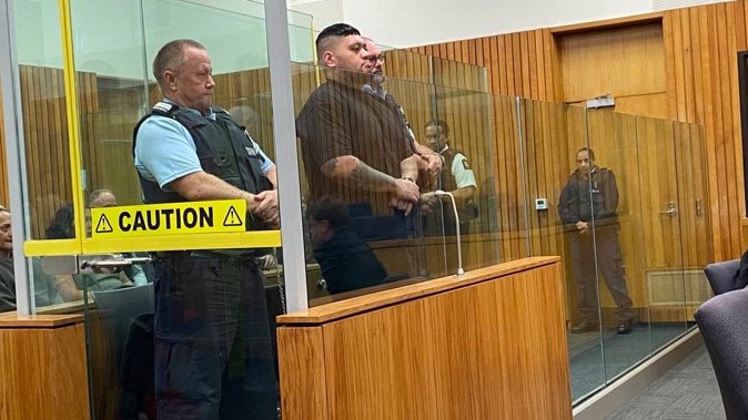 Mongrel Mob West Coast chapter president Turanganui Ormsby-Turner at sentencing in the High Court at New Plymouth for the murder of rival gang member Rei Marshall in August 2022. Photo / Tara Shaskey