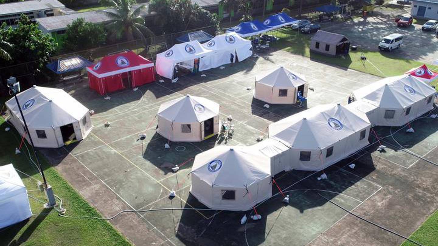 The Fiji Emergency Medical Assistance Team (Femat) field hospital in Suva. (Photo / Fiji Government)