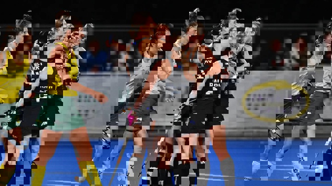 New Zealand celebrate Olivia Shannon's goal. (Photo / Photosport)