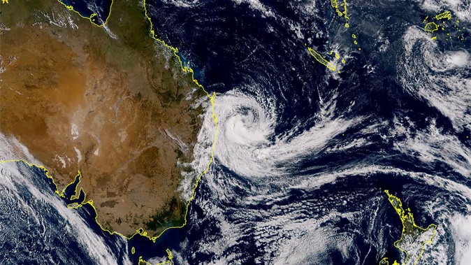 Tropical cyclone Alfred bears down on the Queensland coast. Photo / JMA