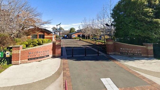 Marlborough Girls' College front entrance in Blenheim. Photo / Google Maps