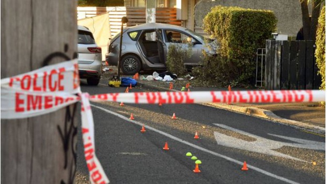 The aftermath of the fatal crash on Saturday morning. Photo / Otago Daily Times
