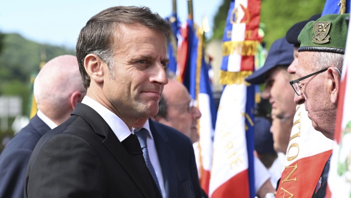 President Emmanuel Macron dissolved the lower house of France's parliament in a surprise announcement sending voters back to the polls in the coming weeks to choose lawmakers, after his party was handed a humbling defeat by the far-right in the European elections Sunday. (Caroline Blumberg, Pool via AP)