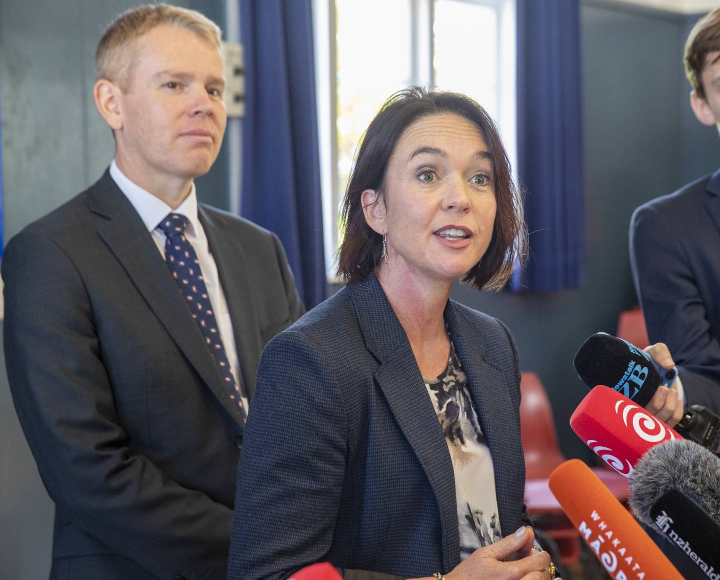 Police Minister Ginny Andersen with PM Chris Hipkins. Photo / Mark Mitchell