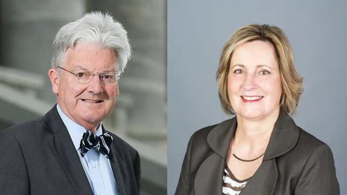 The Honourable Peter Dunne and Wellington City Councillor Diane Calvert. (Photo / NZ Herald)