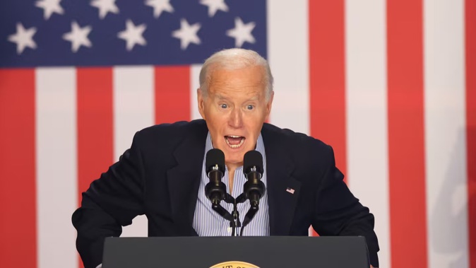 President Joe Biden at a rally in Madison, Wisconsin. Photo / Washington Post