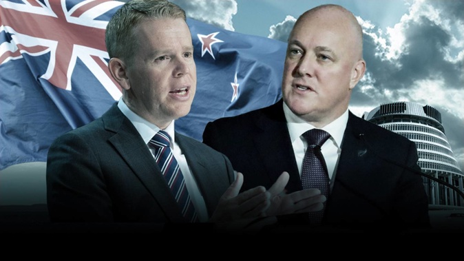 Prime Minister Chris Hipkins and National leader Christopher Luxon.