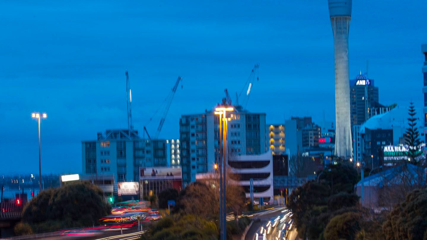 Three early morning suspicous fires were lit under Auckland's Spaghetti Junction. Photo / Peter Meecham