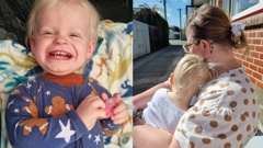 Two-year-old Alfie McSaveney has a rare genetic disorder called FOXG1. Photos / Supplied