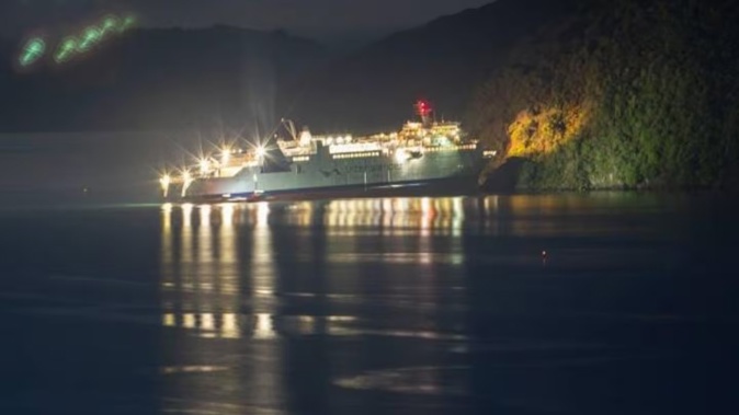 The Interislander ferry Aratere ran aground near Picton in June. Photo / Skyworks