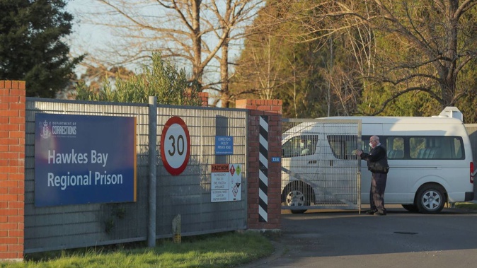A group of prisoners made their way onto the roof of Hawke's Bay Regional Prison on Monday afternoon. (Photo / Warren Buckland)