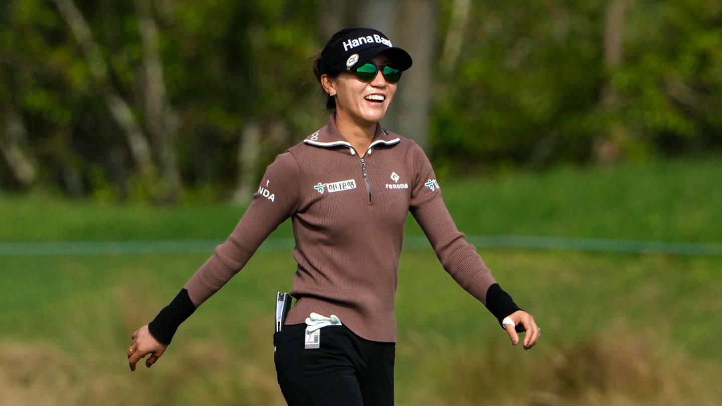 Lydia Ko was full of smiles during her second round in Florida. Photo / AP