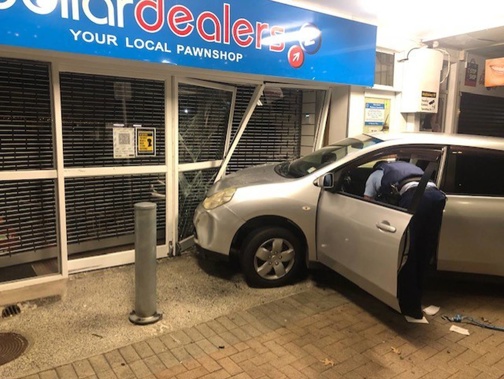 Fortunately, ram raiders were not able to get inside the Glen Innes DollarDealers store in an attempted ram raid on Tuesday morning. (Photo / Supplied)