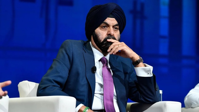Ajay Banga, president of the World Bank Group, attending the International Monetary Fund meeting in Marrakesh, Morocco on October 12, 2023. Abu Adem Muhammed/Anadolu Agency/Getty Images