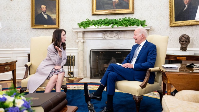 There was a warm rapport between Prime Minister Jacinda Ardern and US President Joe Biden. Photo / Getty