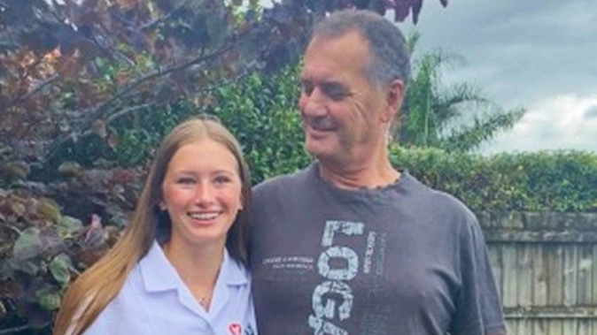 Nicole and dad Vaughan, post-surgery.
