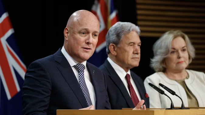 Prime Minister Christopher Luxon announcing the deployment. Photo / Mark Mitchell