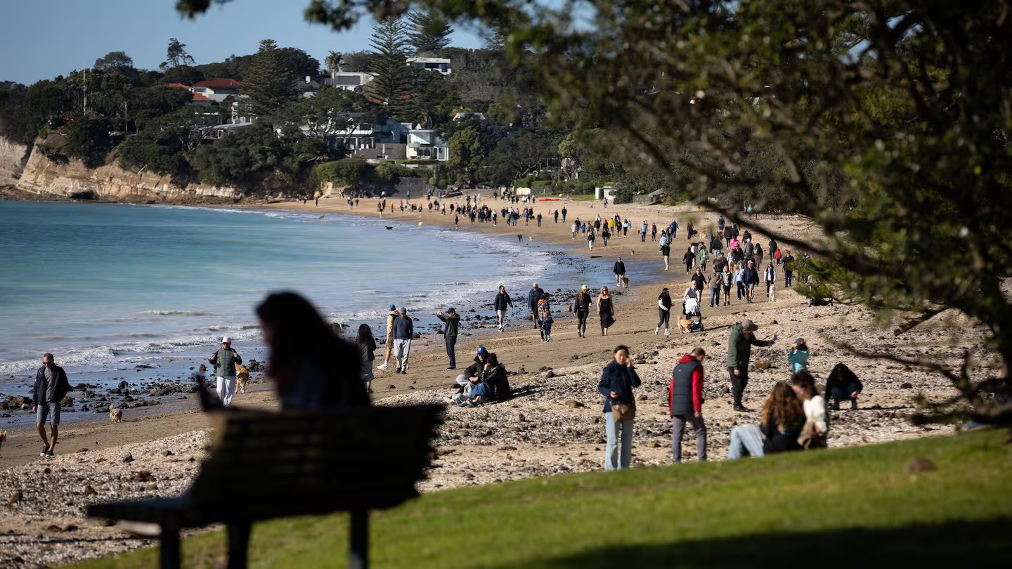 A man died at Takapuna Beach on Monday after he was spotted unresponsive in the water. Photo / Sylvie Whinray