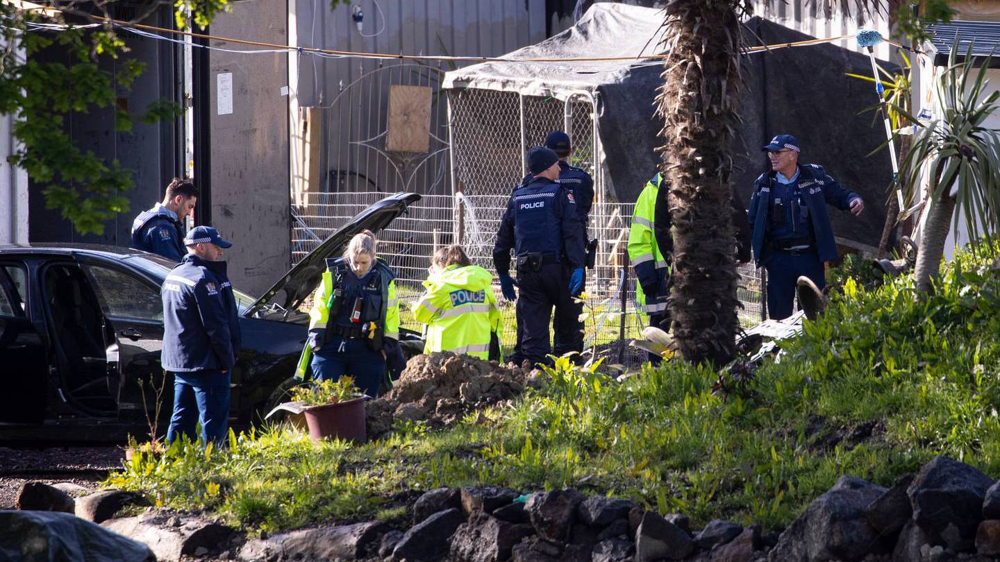 Police at Nga Kete's rural property on Thursday. Photo / Dean Purcell
