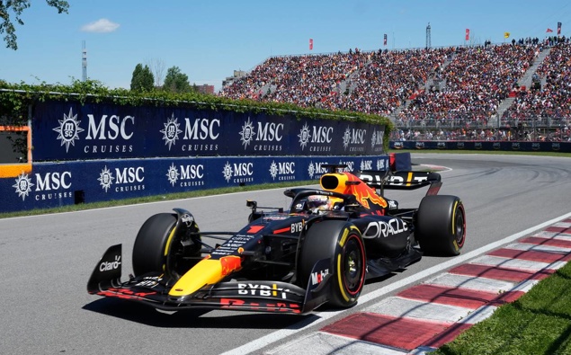 Red Bull Racing driver Max Verstappen leads the pack at the Canadian Grand Prix. Photo / AP