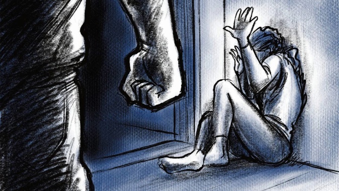 Rebecca* suffered abuse from her partner for 10 years before she provided police with a statement. (Illustration / Andrew Louis)