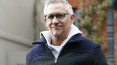 British football broadcaster Gary Lineker leaves his home in London. Photo / AP