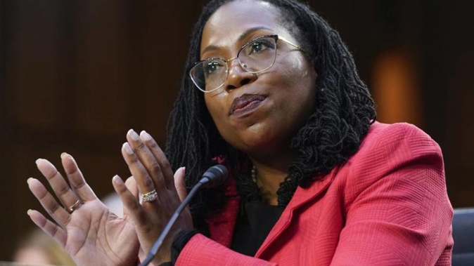 Supreme Court nominee Ketanji Brown Jackson testifies during her Senate Judiciary Committee confirmation hearing on Capitol Hill in Washington. Photo / AP
