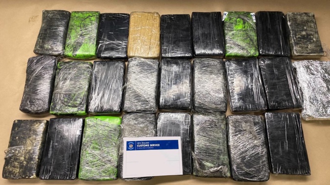 Part of the estimated 26kg of cocaine seized by Customs after a searches on September 16 and 17. Photo / Customs