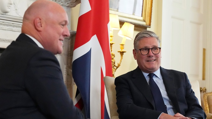 Christopher Luxon meets with UK Prime Minister Keir Starmer. Photo / (Photo by Frank Augstein - Pool/Getty Images)